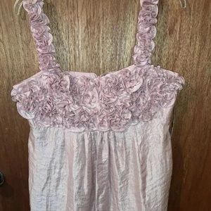 NEW R & M Richards Rosette Iridescent Dress SZ 14